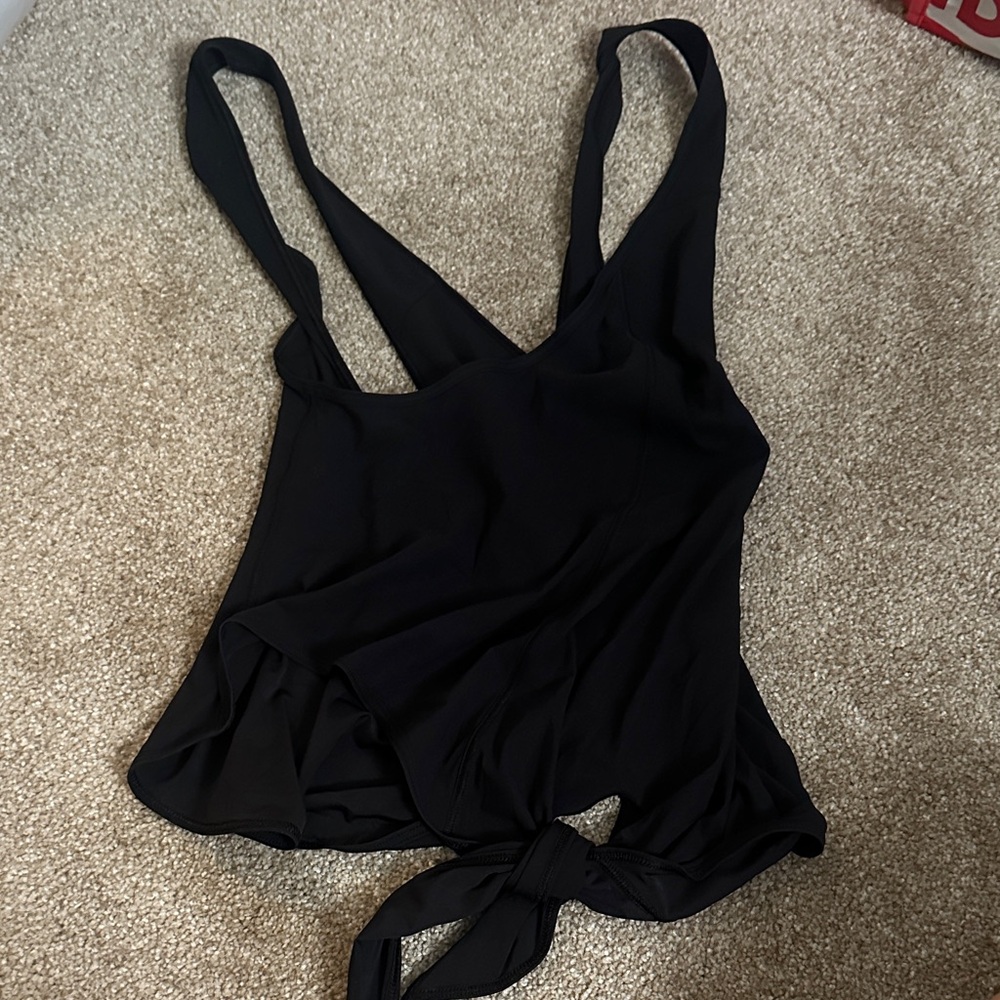 lululemon athletica Black Tie-Front Tank